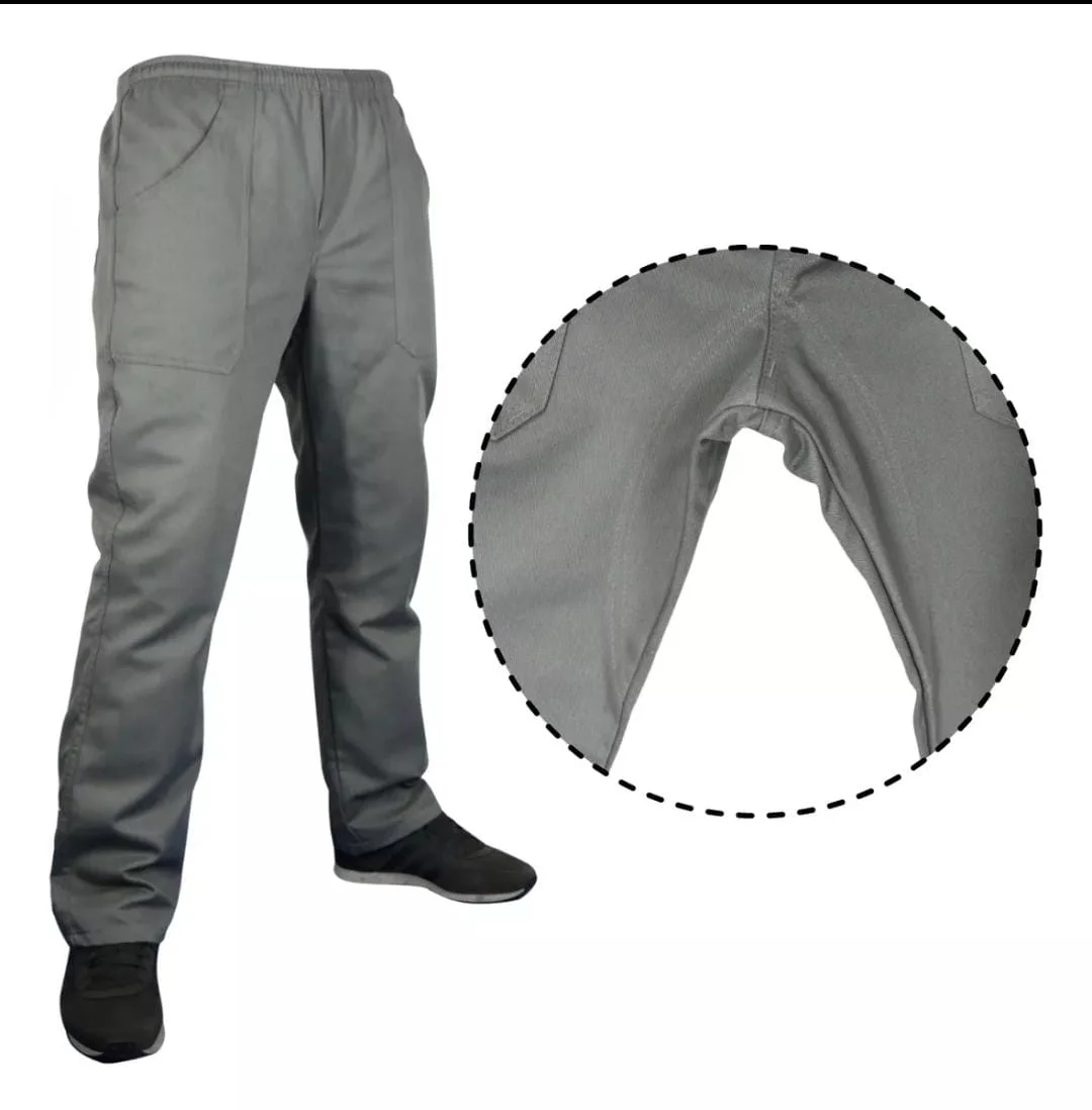 Calça brim pesado reforçada.