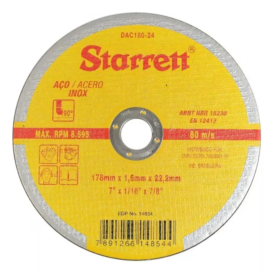 Disco de corte 7POL fino STARRETT.
