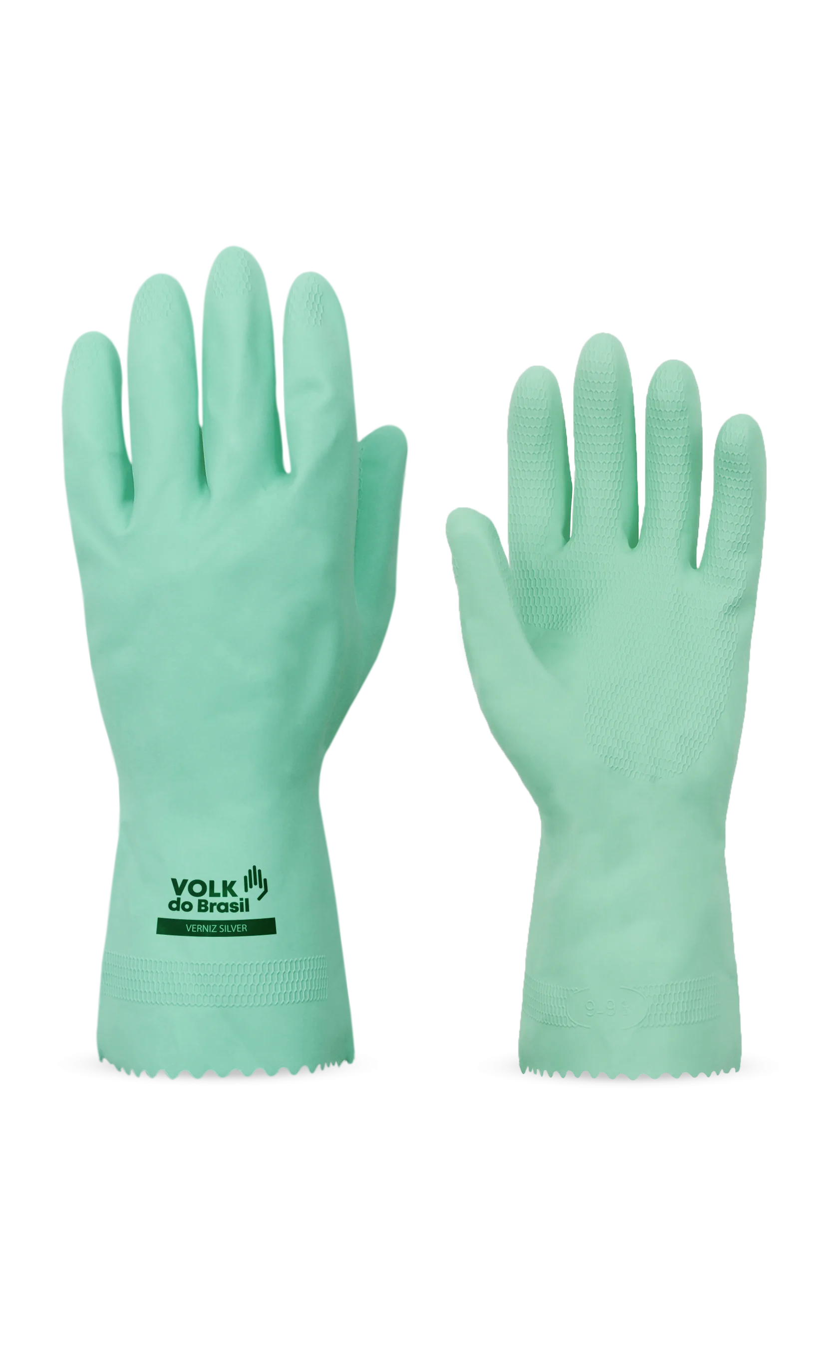 Luva de látex verniz silver P/M/G/GG